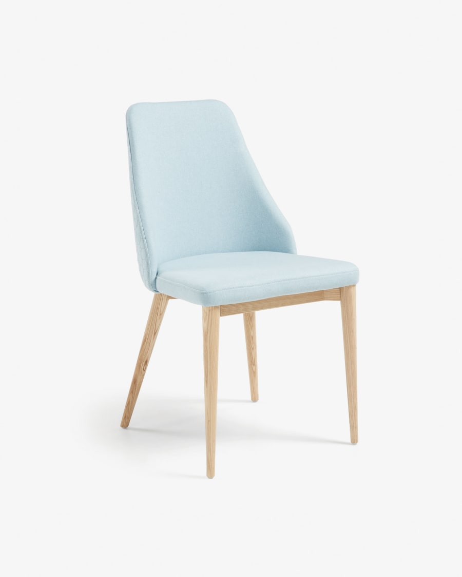 Rosie chair light blue natural finish