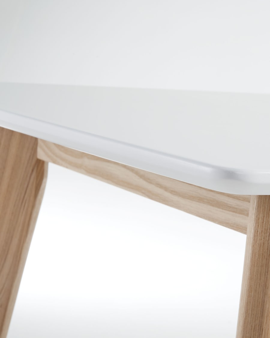 Anit solid ash wood table, 140 x 80 cm
