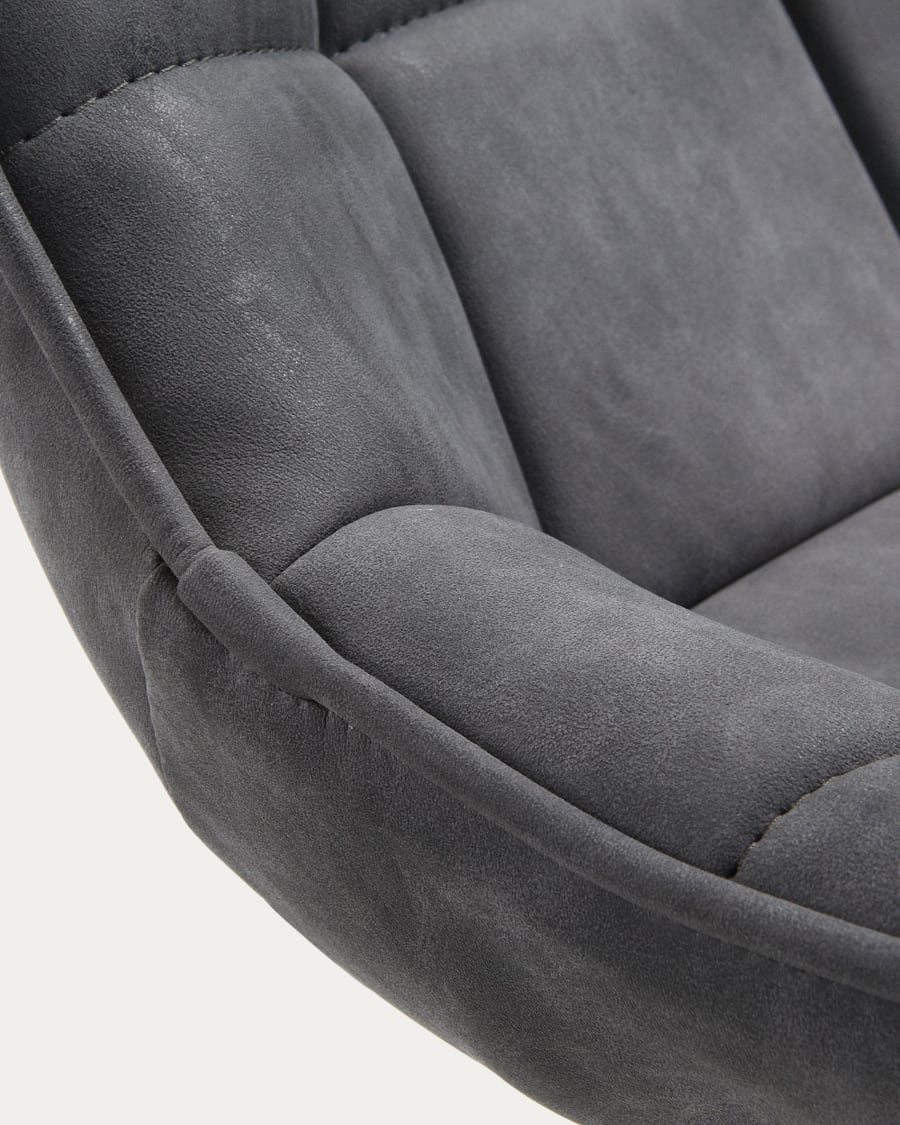 Grey synthetic leather Adam chair