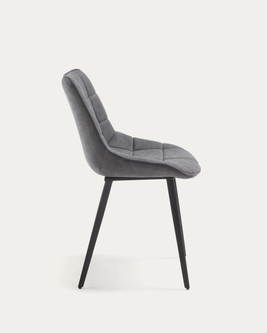 Grey synthetic leather Adam chair