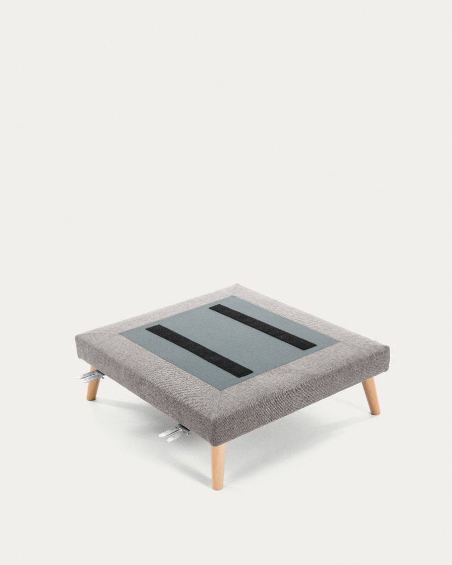 Narnia 3 seater sofa with chaise longue in light grey, 192 cm