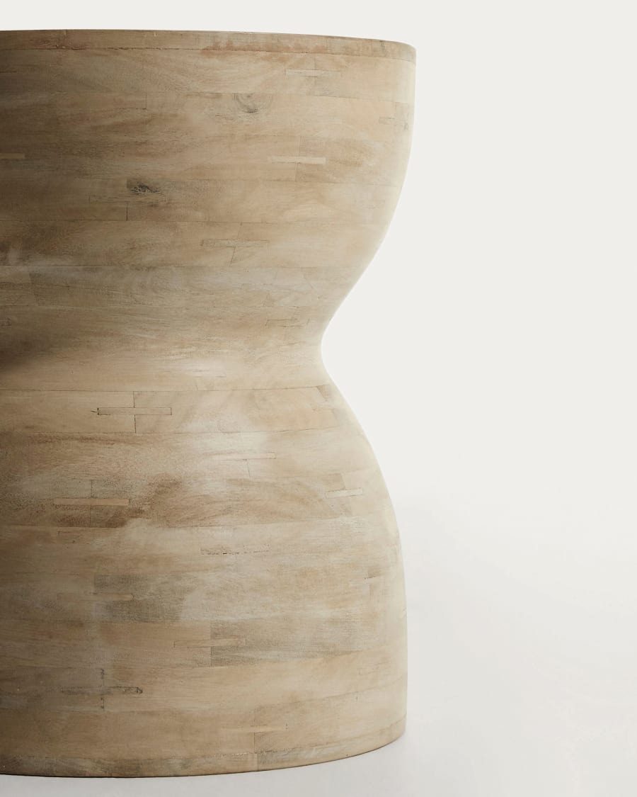 Mazy solid mango wood side table, Ø 40 cm