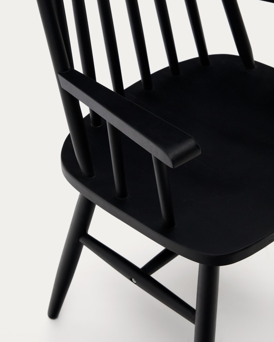 Black Tressia chair with armrests