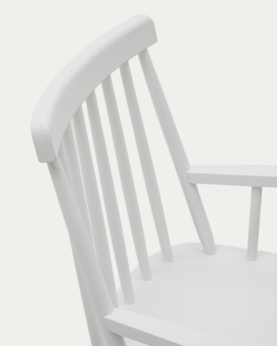 Tressia chair white with armrests