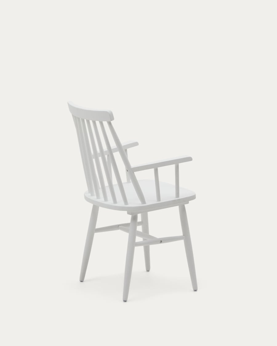 Tressia chair white with armrests