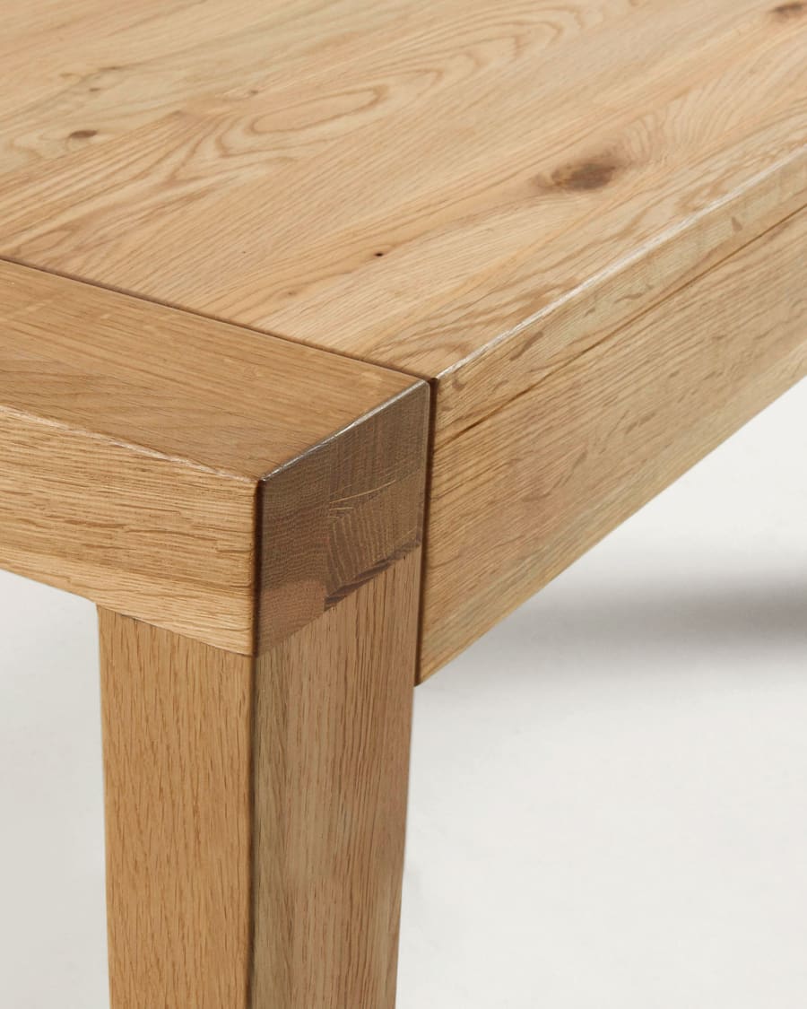 Briva extendable table with a natural oak wood finish, 180 (230) x 90 cm