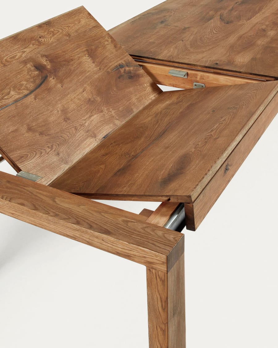 Table extensible Briva placage de chêne finition effet vieilli 200 (280) x 100 cm