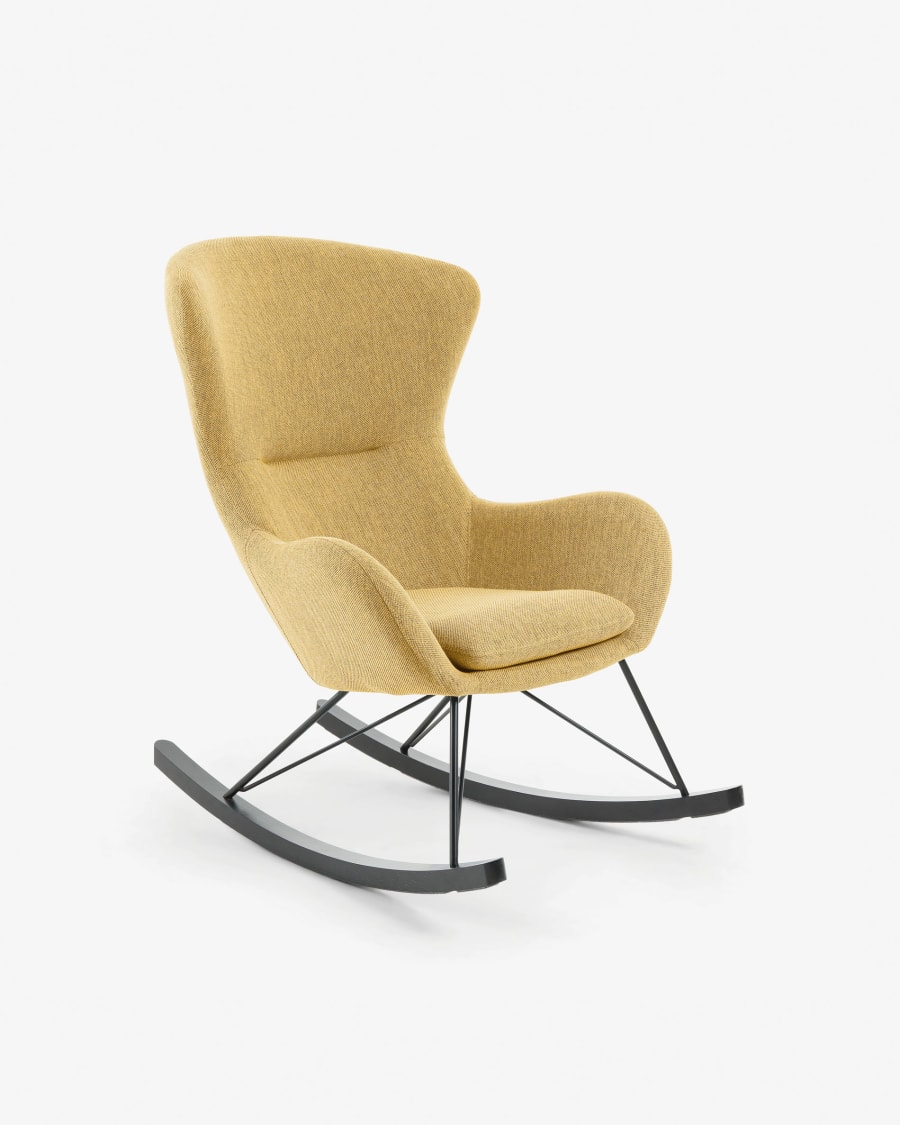 Mustard Vania rocking chair Kave Home Croatia