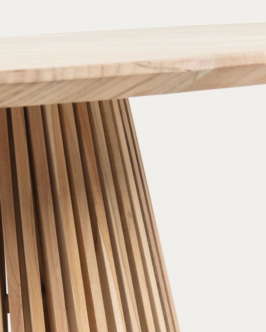 Jeanette round solid teak wood table, Ø 120 cm