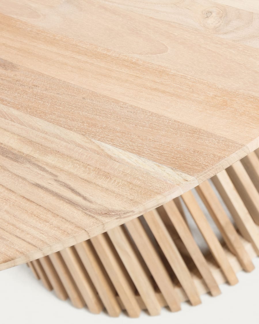Jeanette round solid teak wood table, Ø 120 cm