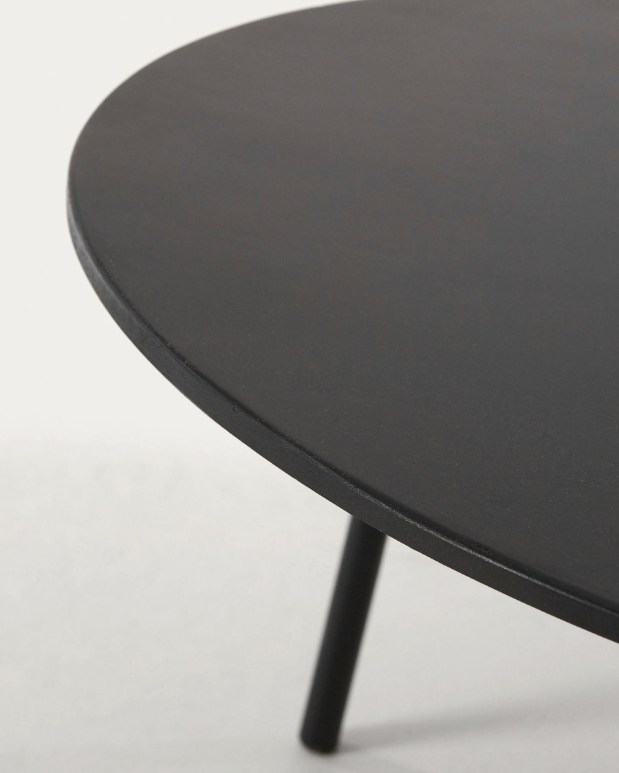 Mathis cement fibre with steel legs with black finish Ø 70 cm