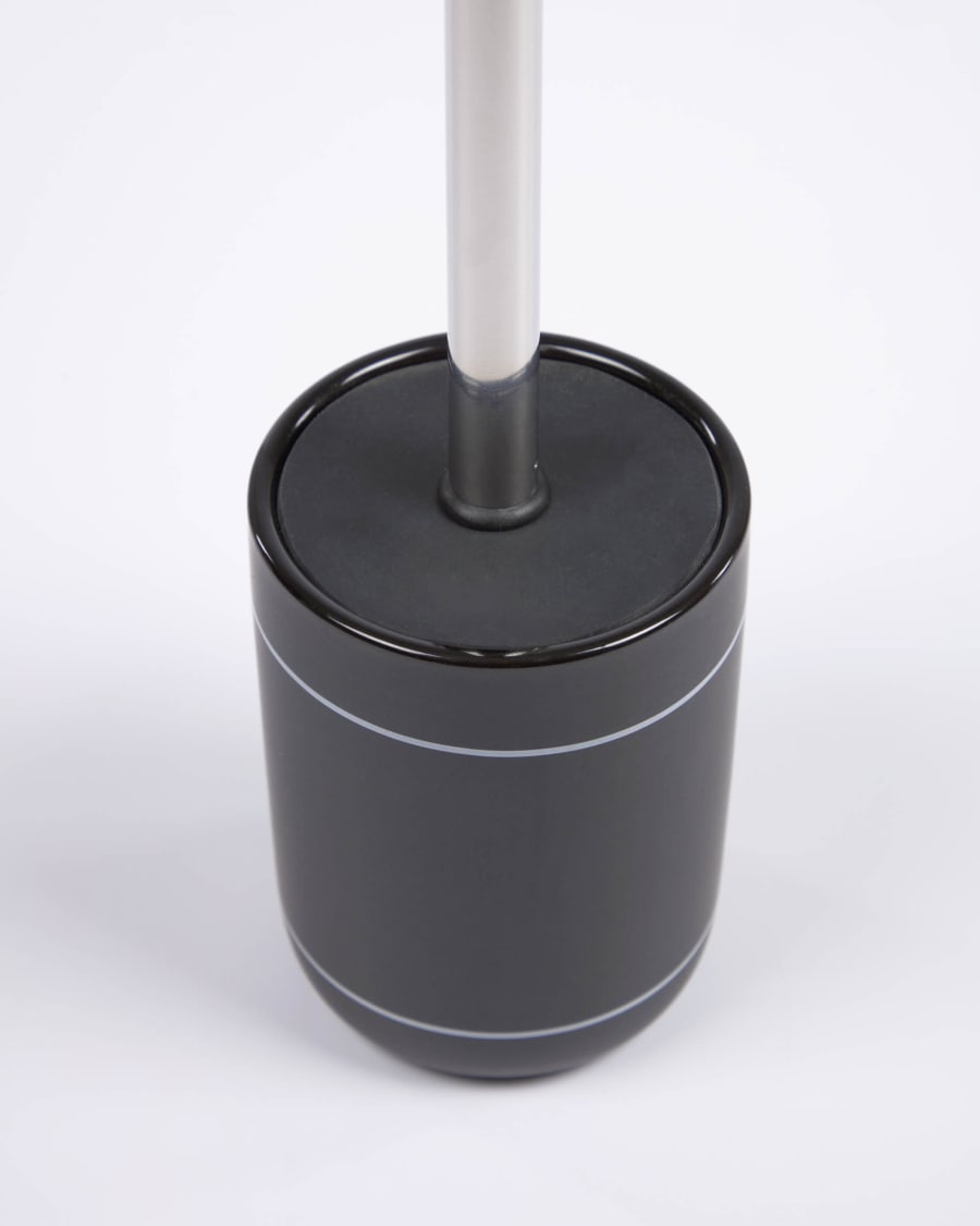 Cerisa black ceramic toilet brush with white detail