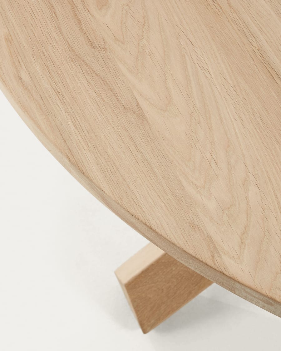 Lotus wood table in solid oak, Ø 120 cm