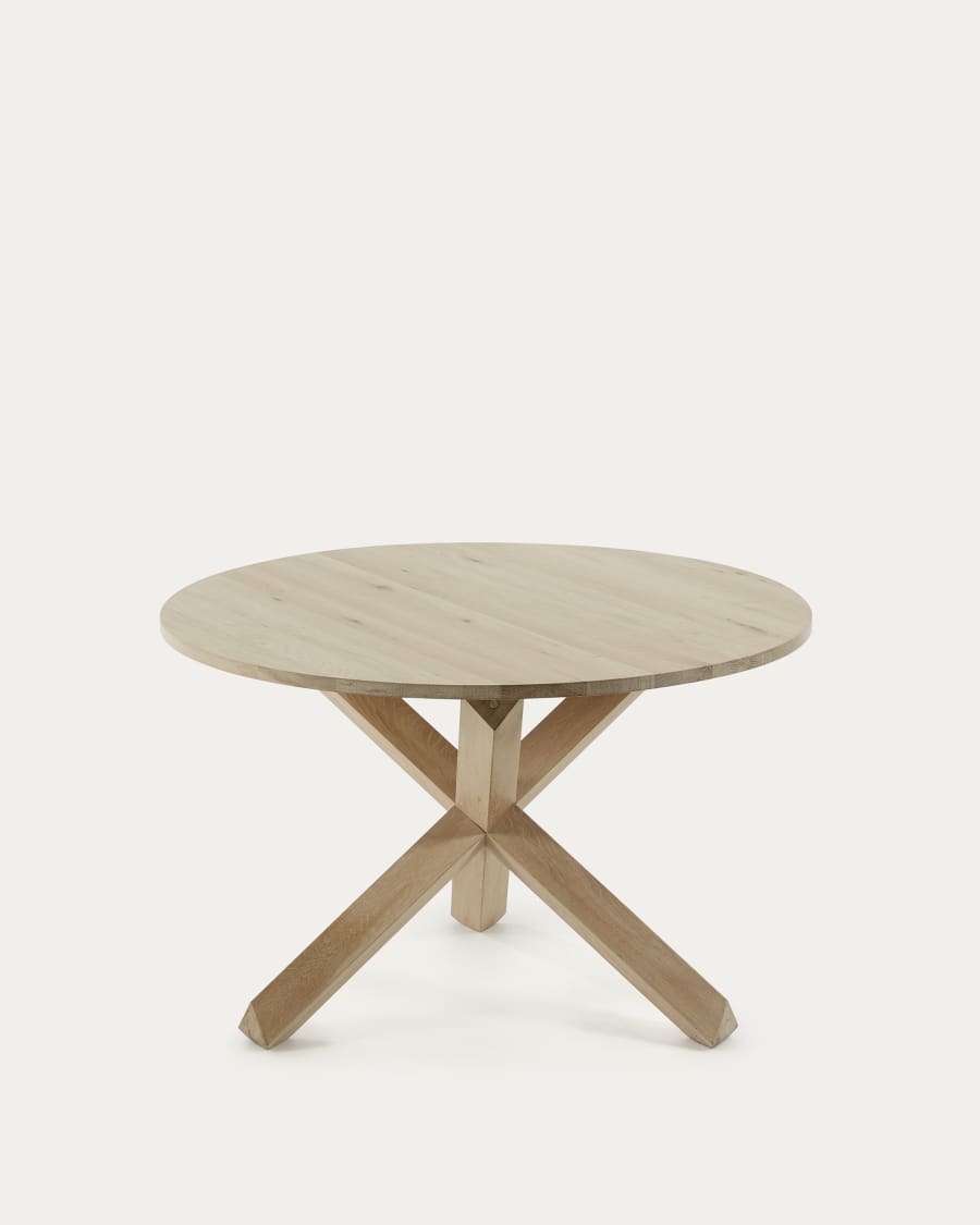 Lotus wood table in solid oak, Ø 120 cm