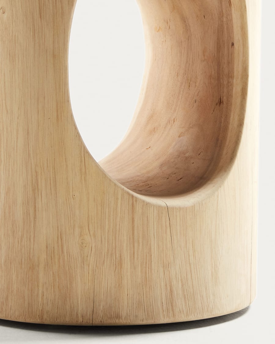 Halker solid rain tree wood side table, Ø 30 cm