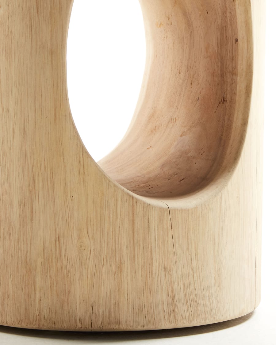 Halker solid rain tree wood side table, Ø 30 cm