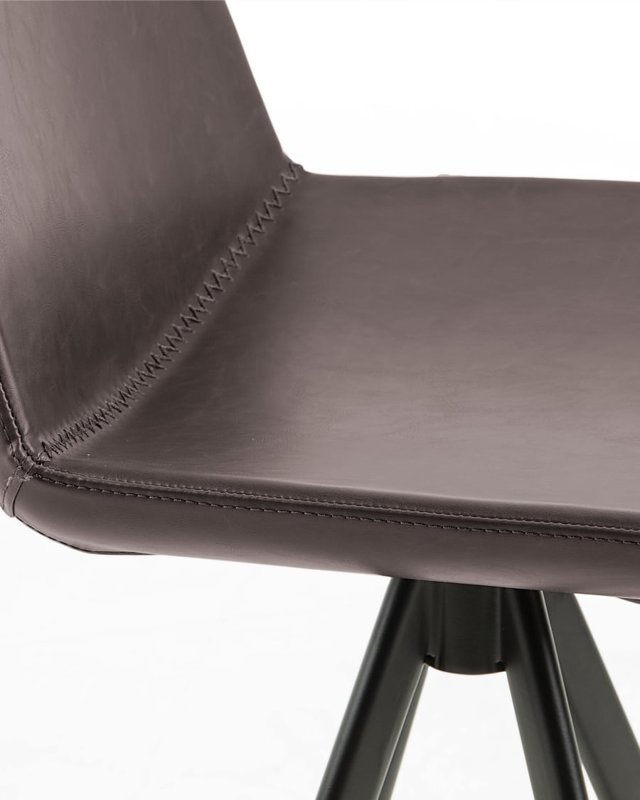 Dark brown Zeva barstool height 65 cm