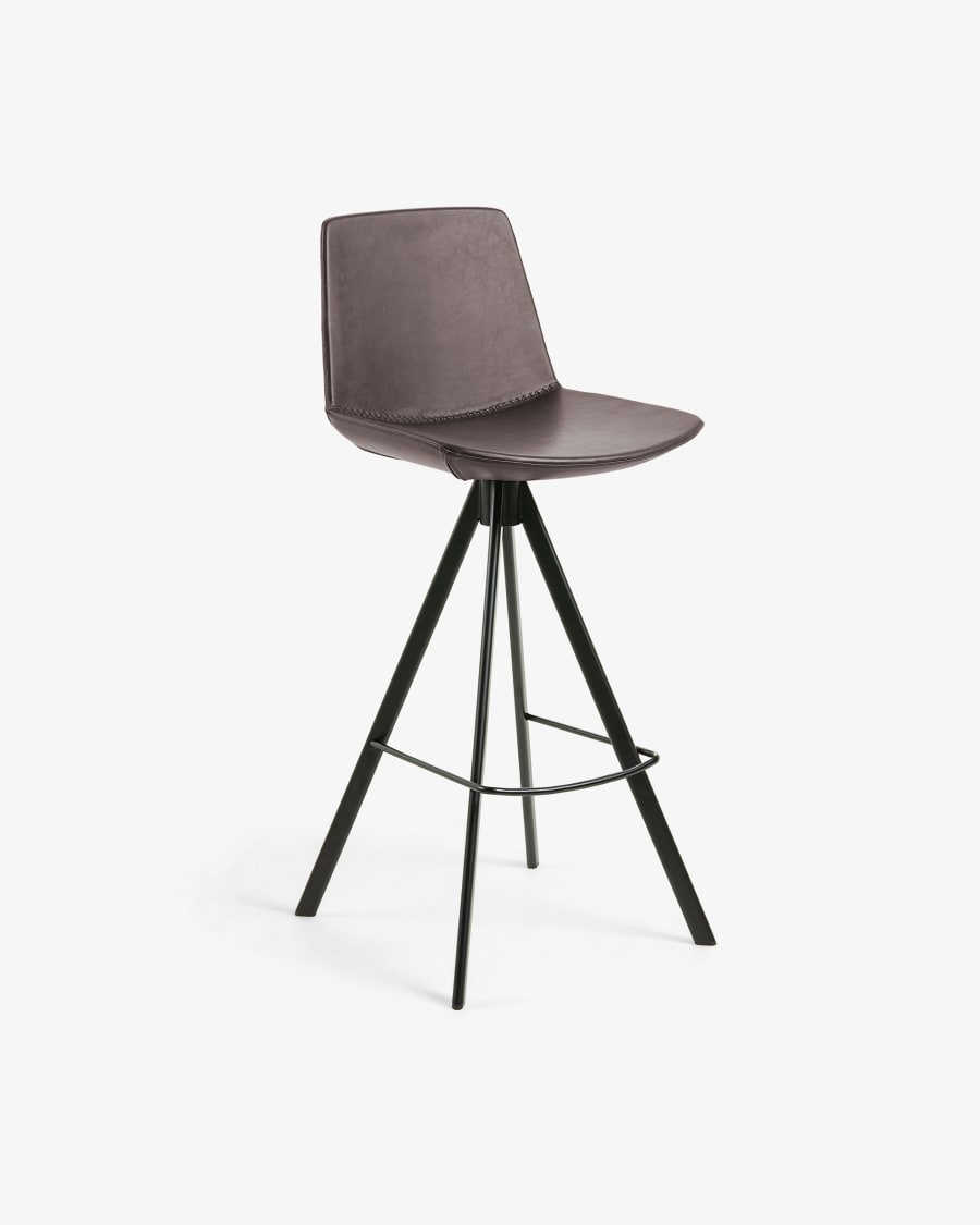 Dark brown Zeva barstool height 65 cm