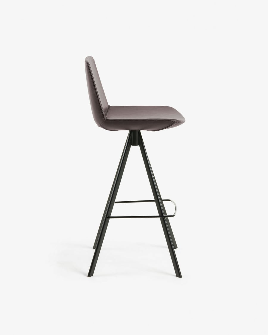 Dark brown Zeva barstool height 65 cm