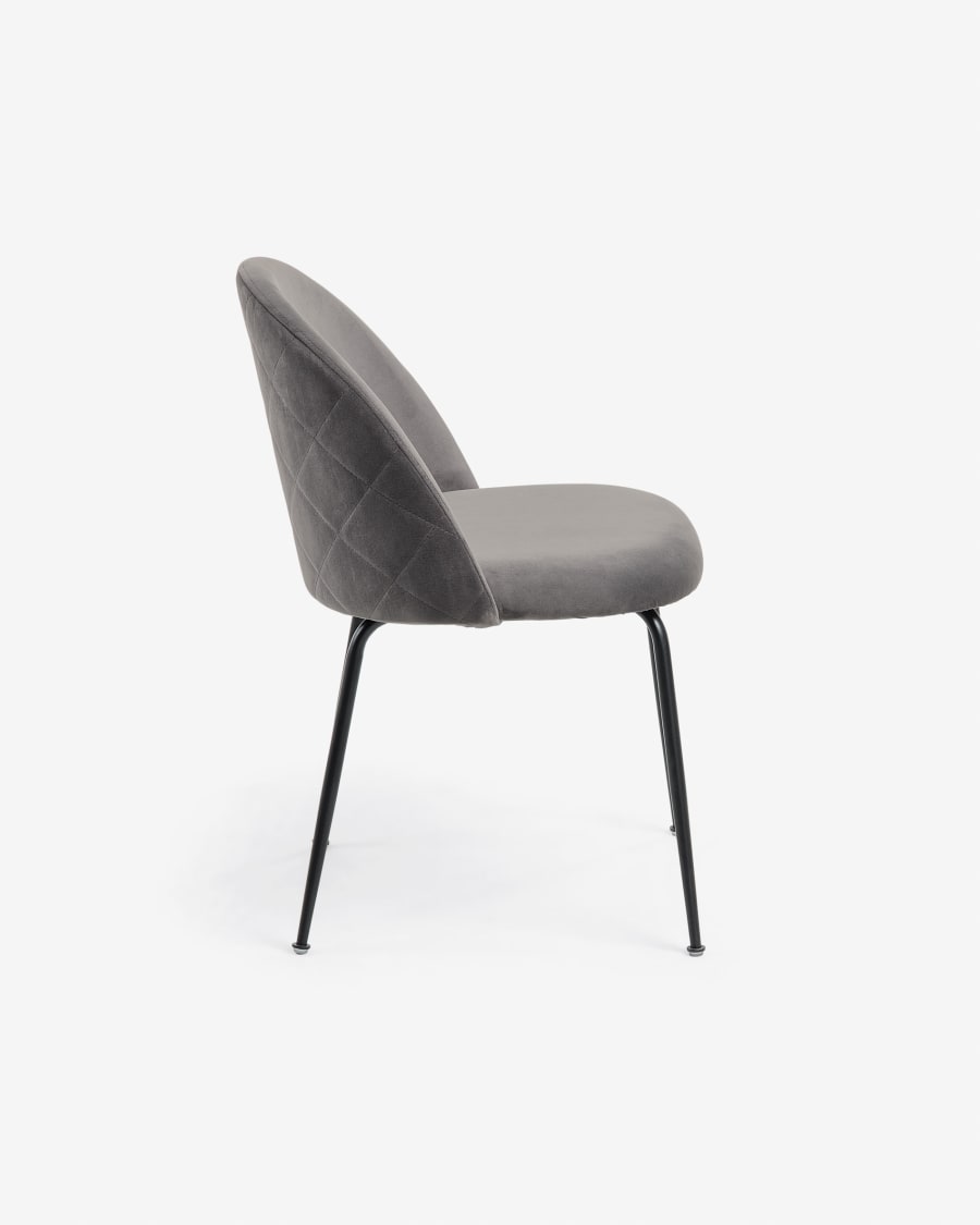 Ivonne grey velvet chair