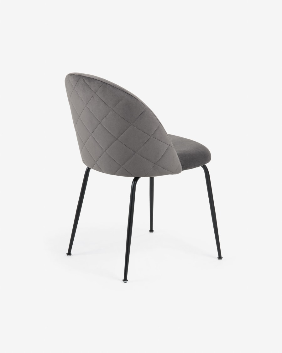Ivonne grey velvet chair