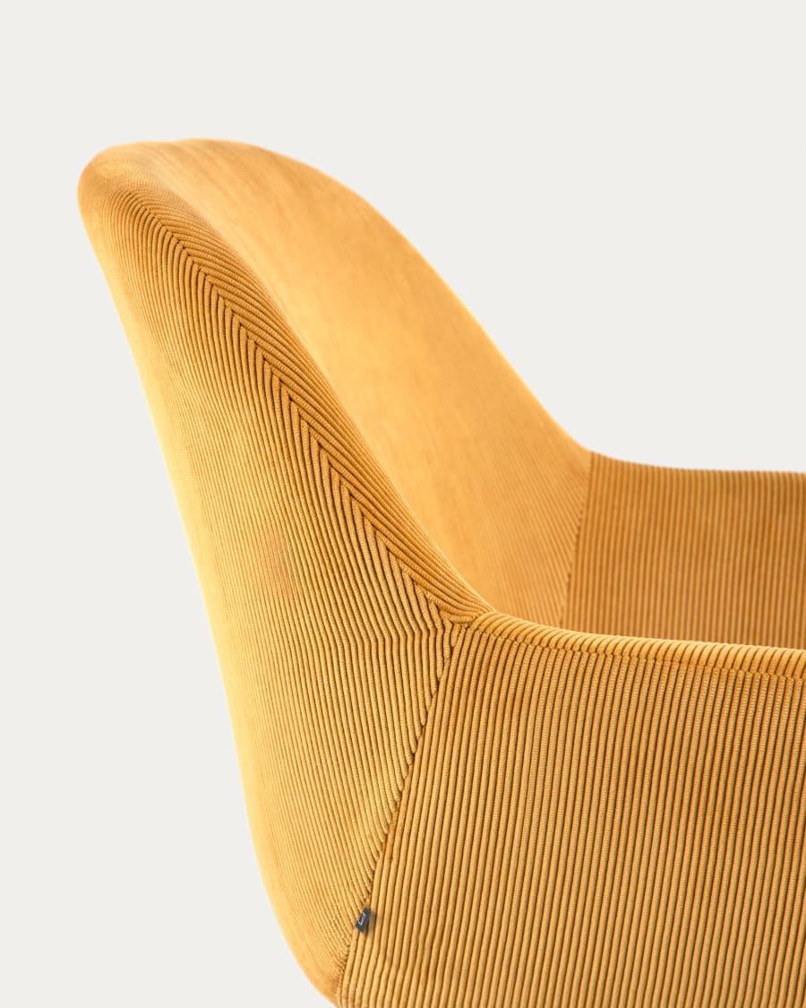 Konna mustard corduroy chair
