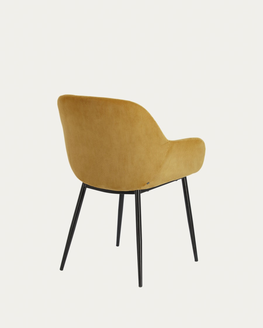 Konna mustard corduroy chair