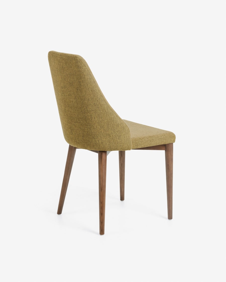 Rosie mustard chair dark finish