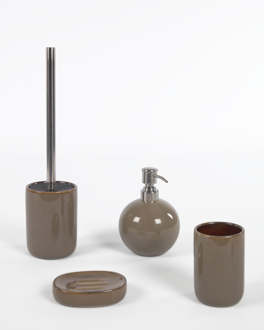 Berdolina brown ceramic toilet brush