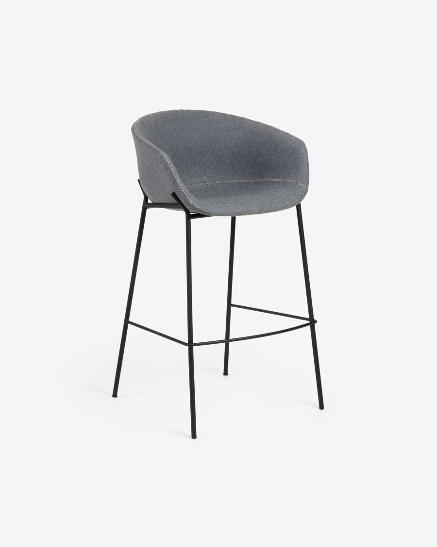 Grey Yvette barstool height 74 cm