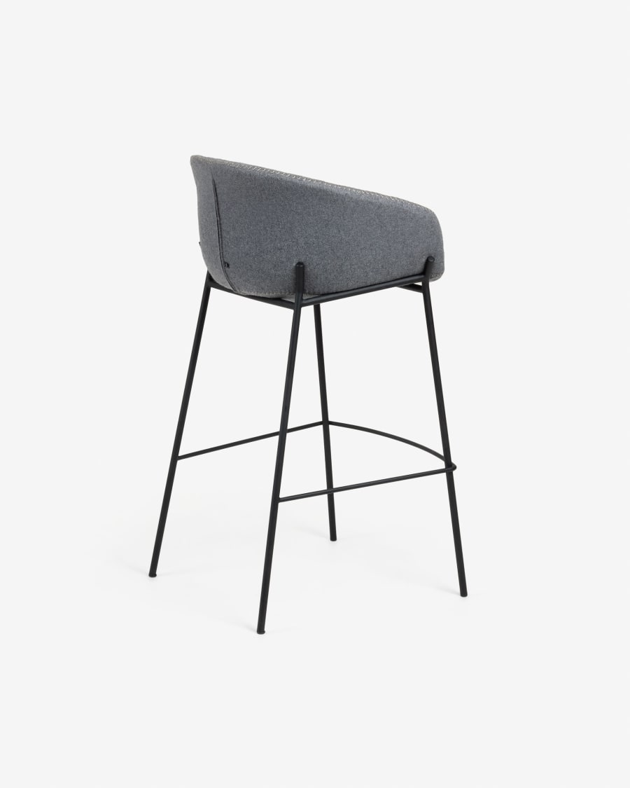 Grey Yvette barstool height 74 cm