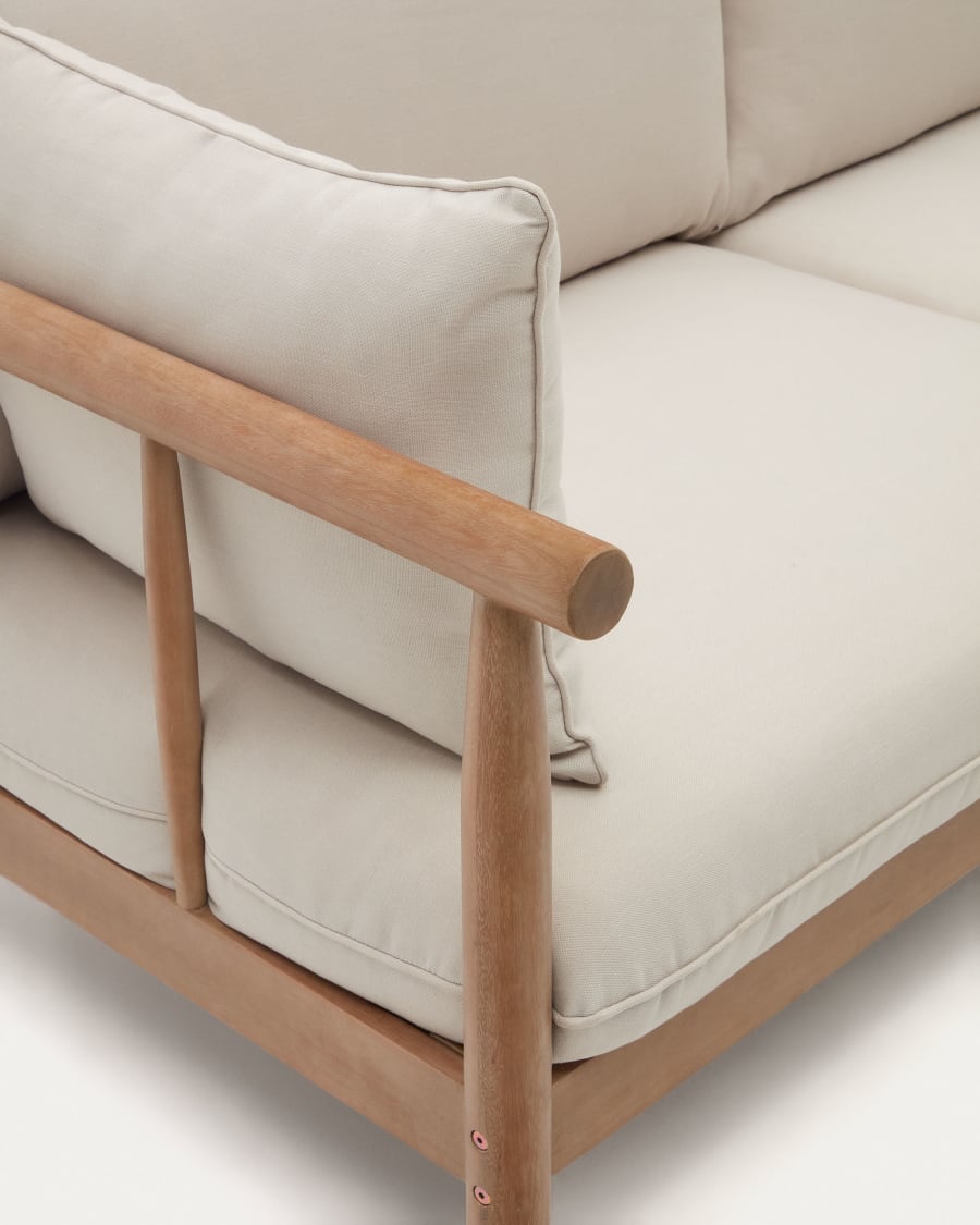 Sacova 2 seater sofa, made from solid eucalyptus wood 195 cm