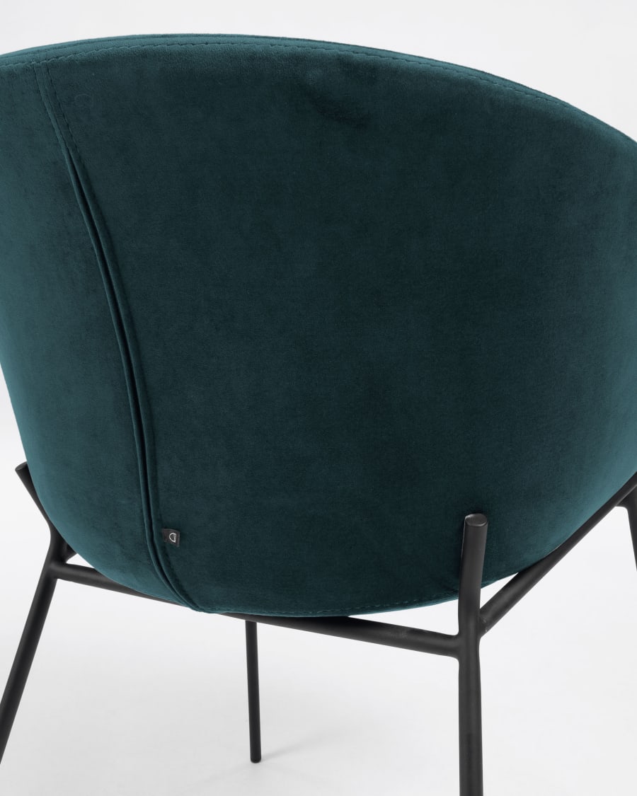 Yvette turquoise velvet chair