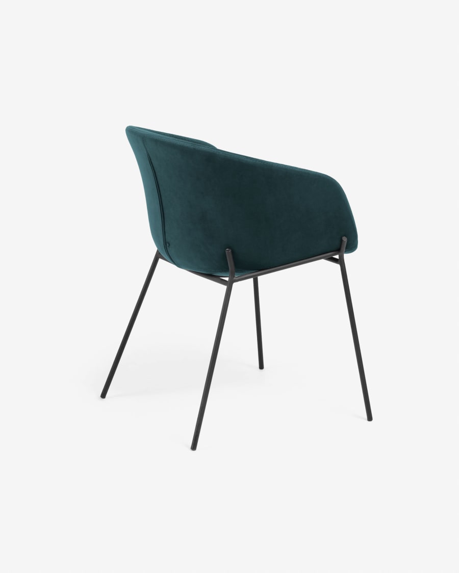 Yvette turquoise velvet chair