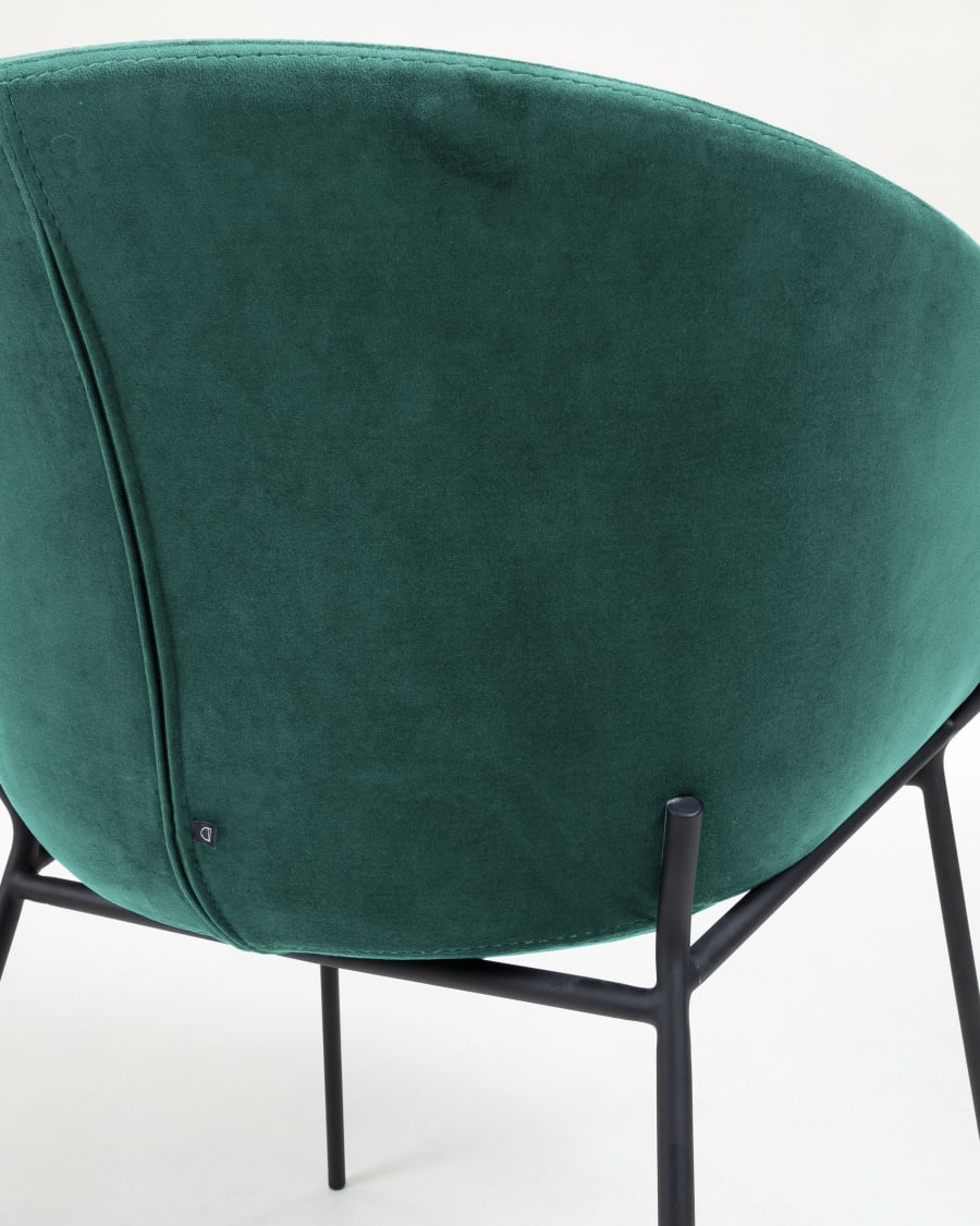 Yvette turquoise velvet chair