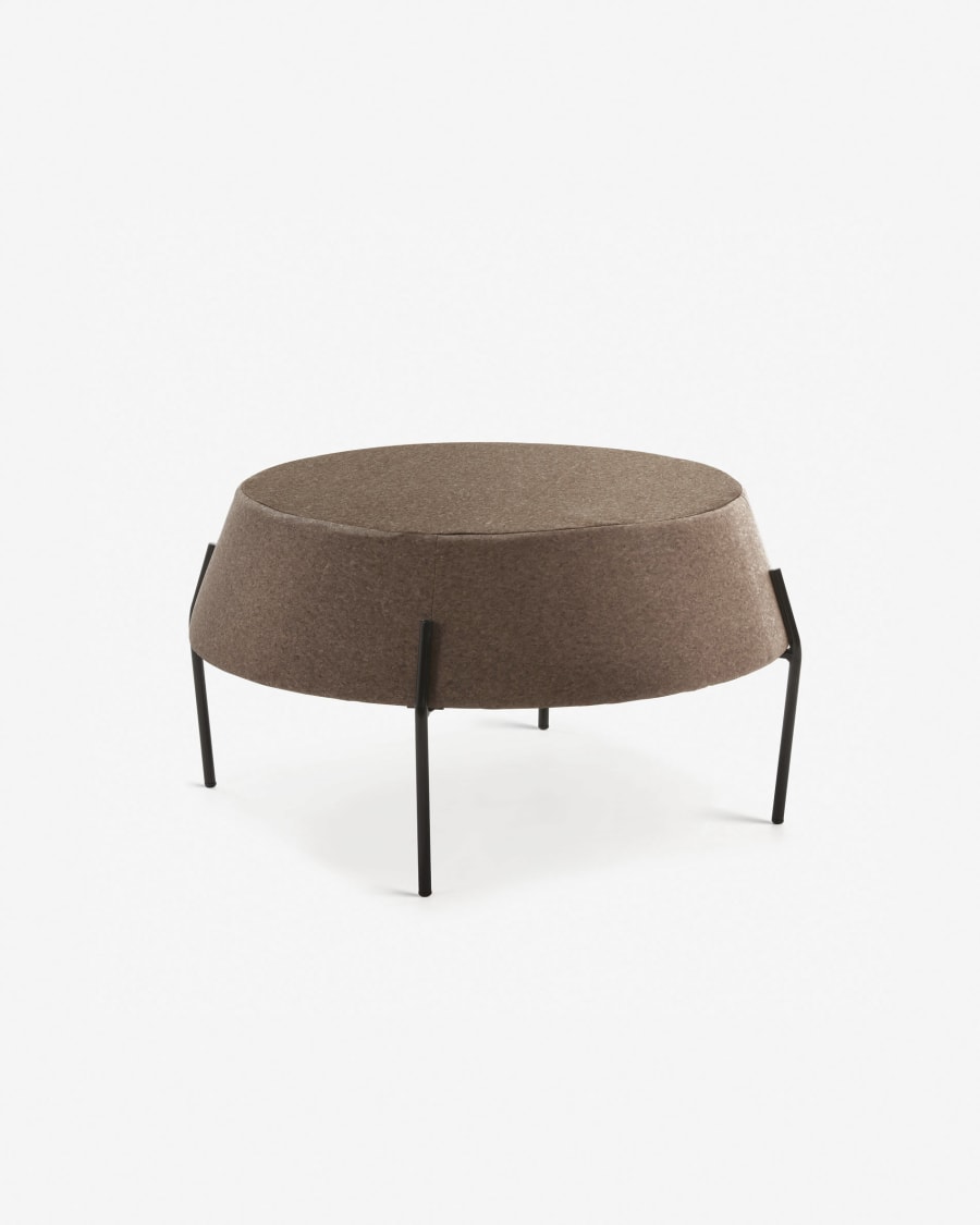 Button coffee table in dark cork