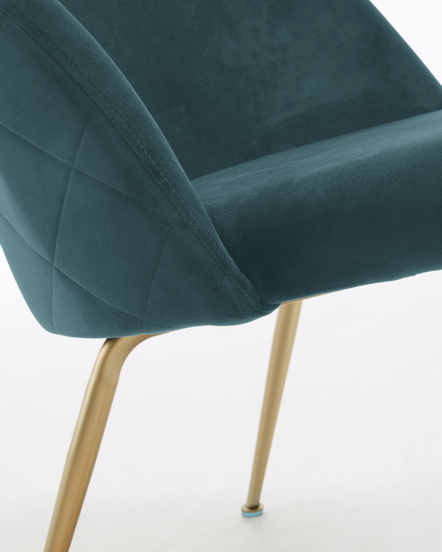 Turquoise velvet Ivonne armchair