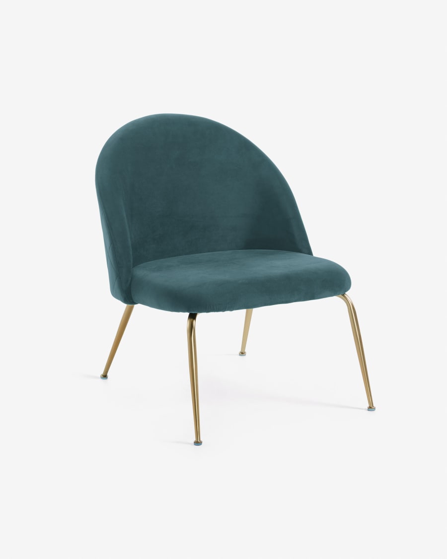 Turquoise velvet Ivonne armchair