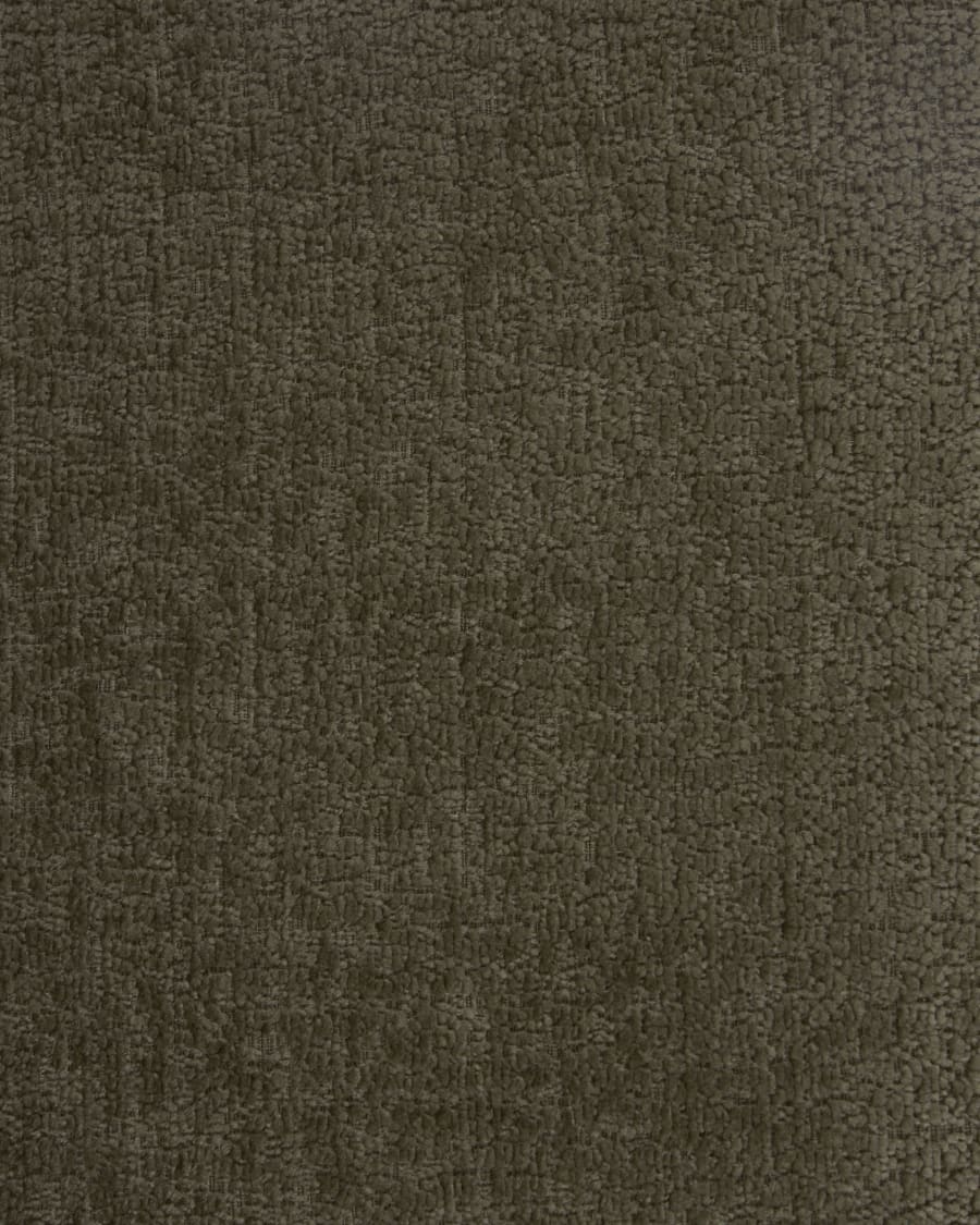 Minna chenille chair in green with steel legs in a black finish