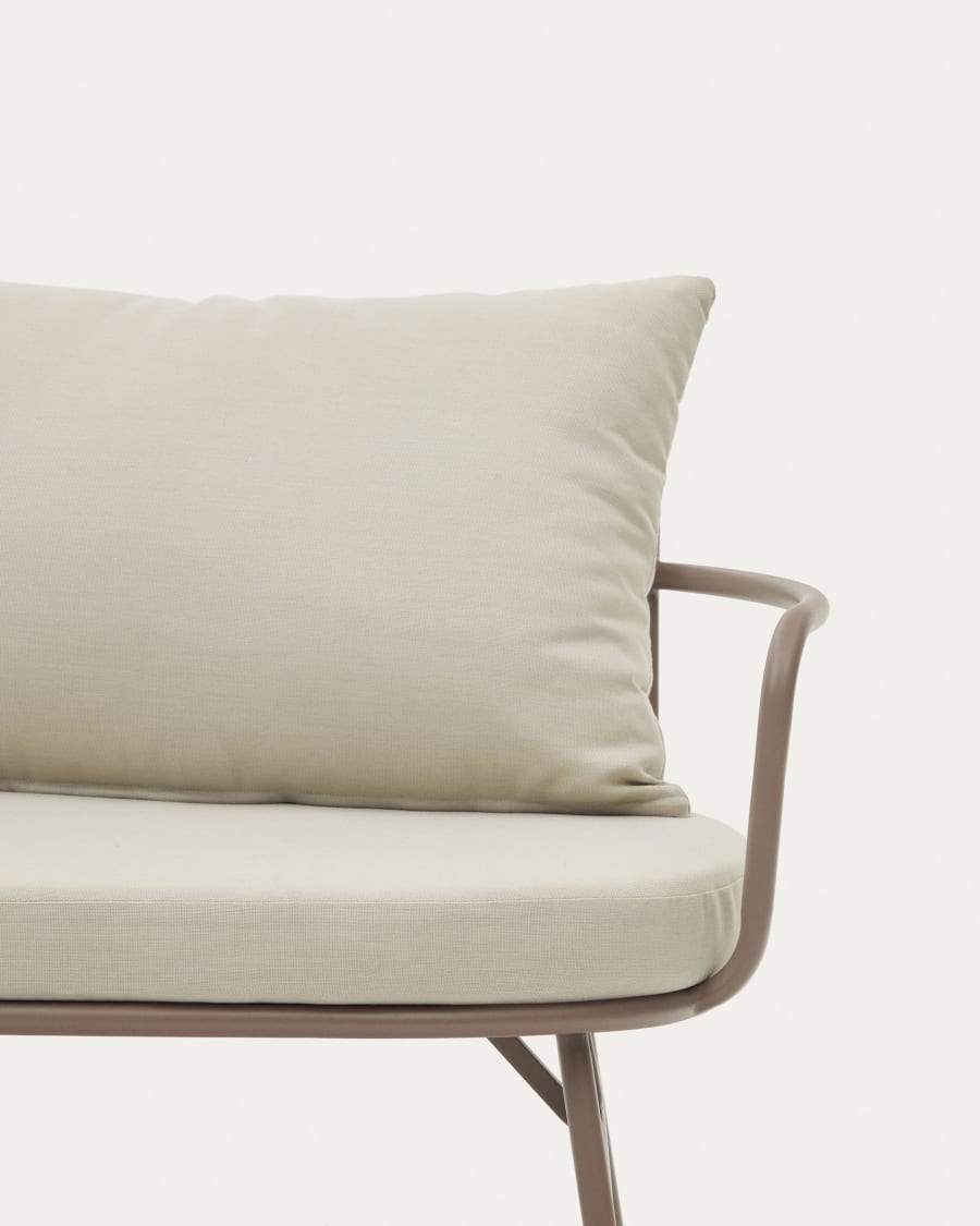 Bramant 2 seater steel sofa with mauve finish, 175.5 cm