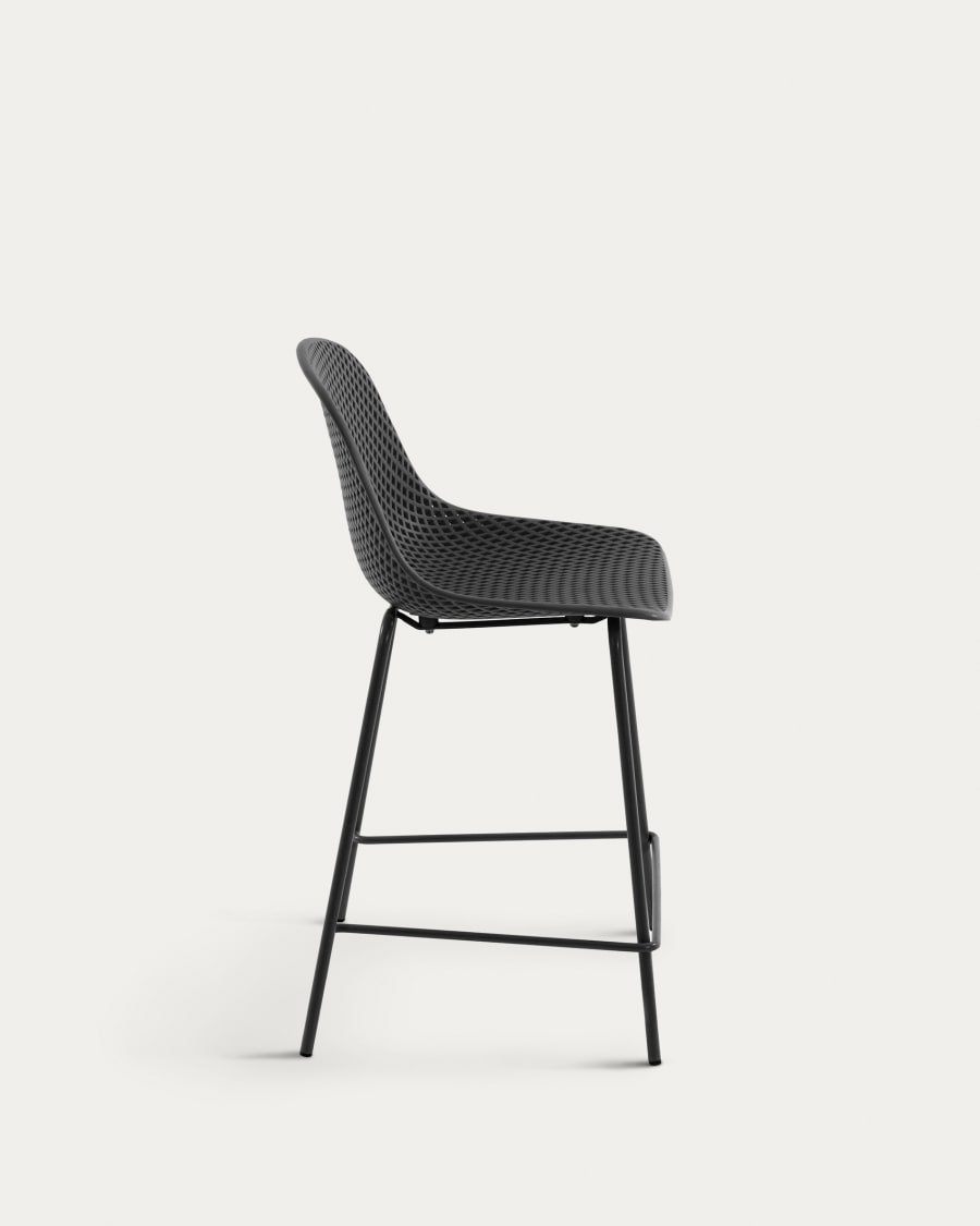 Quinby outdoor stool in grey, height 65 cm
