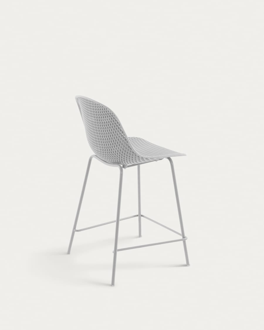 Quinby outdoor stool in white, height 65 cm