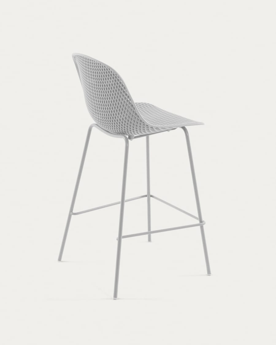 Quinby outdoor stool in white, height 75 cm