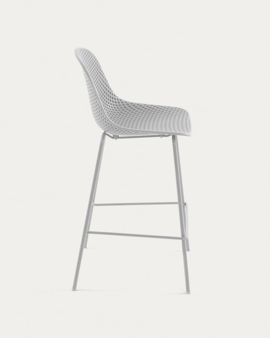 Quinby outdoor stool in white, height 75 cm