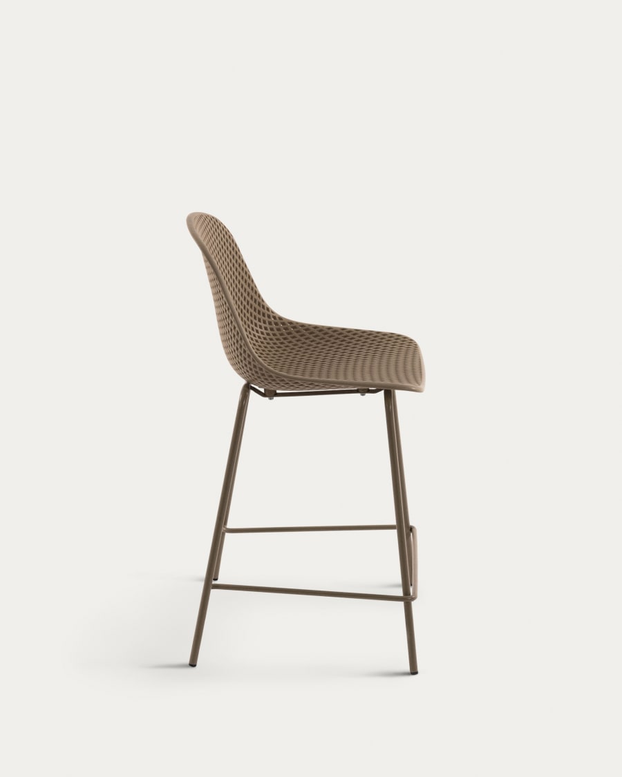 Quinby outdoor stool in beige, height 65 cm