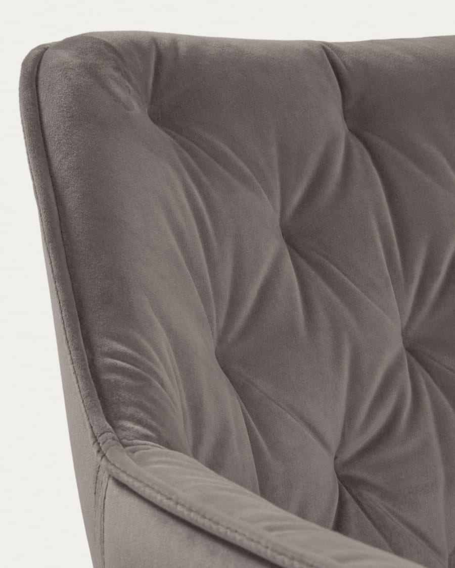 Chair Mulder grey velvet | Kave Home International Chair Mulder grey velvet | Kave Home International