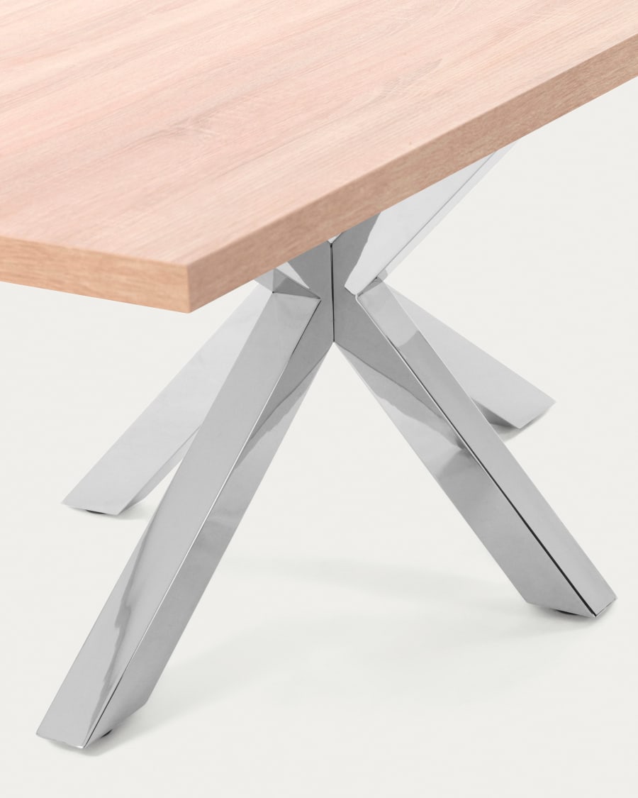 Argo table 160 cm natural melamine stainless steel legs