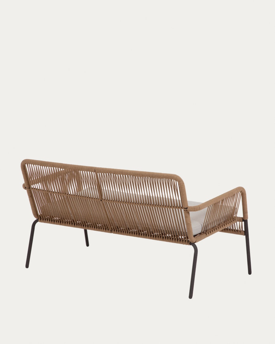 Samanta 2 seater stackable sofa in beige cord, 133 cm