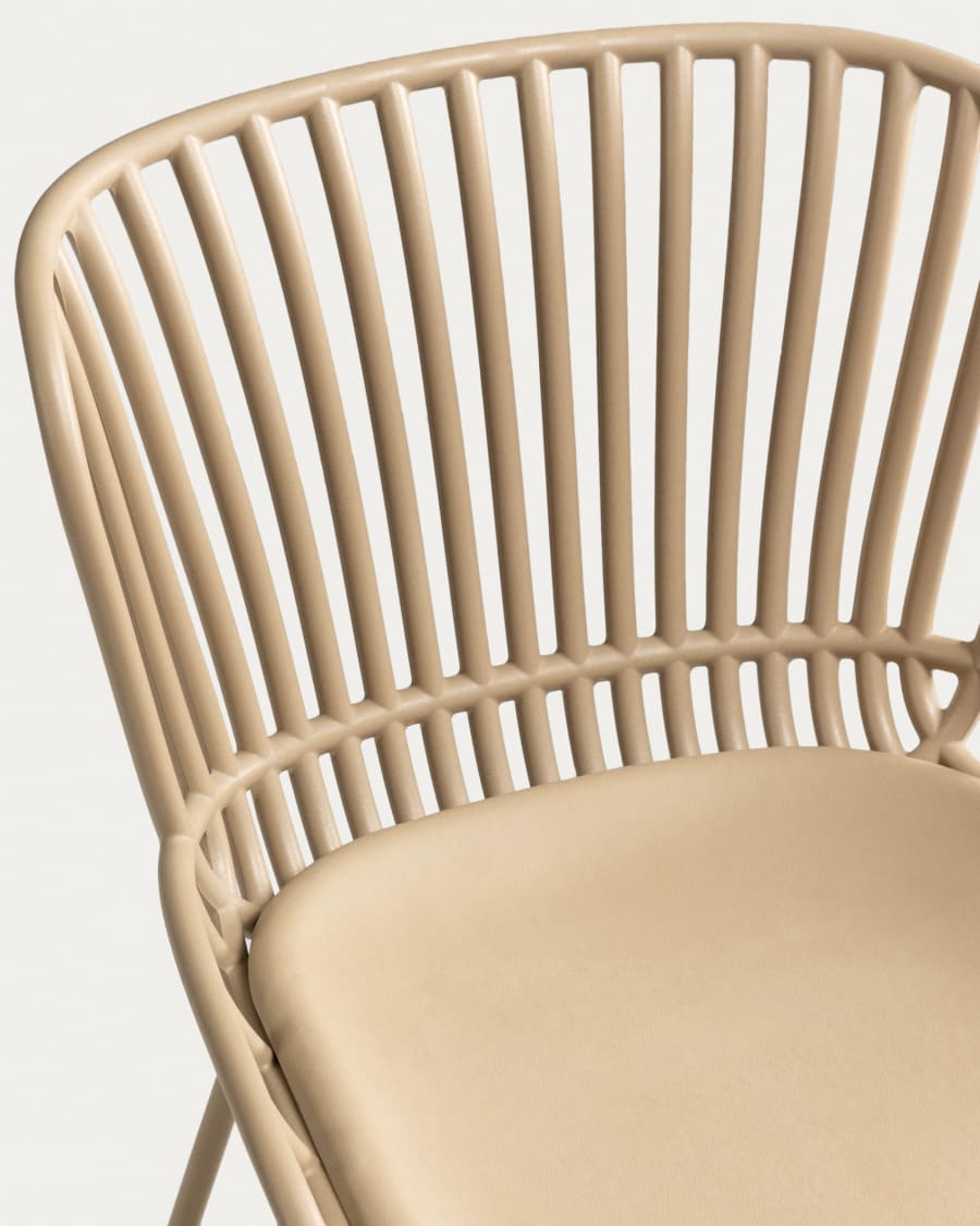 Surpik Stuhl mit Stahlbeinen in Beige