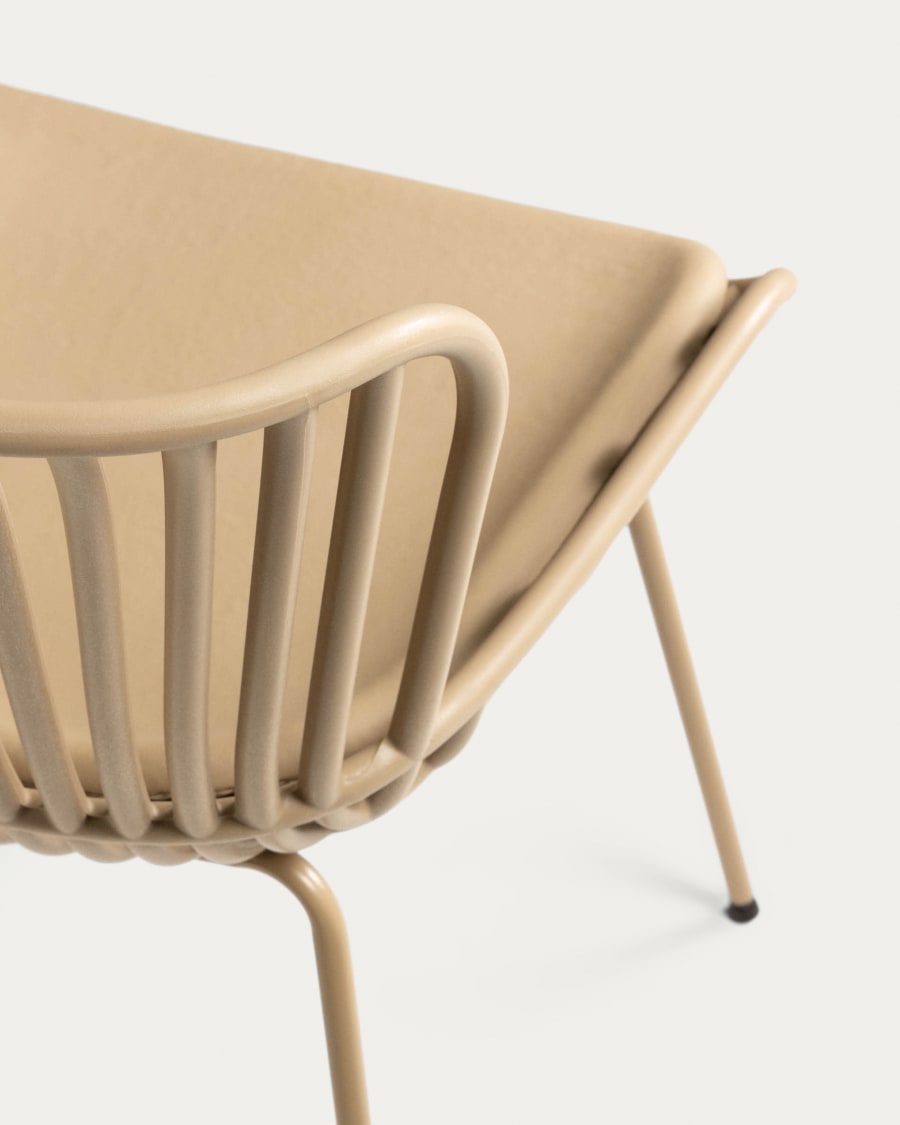 Surpik Stuhl mit Stahlbeinen in Beige